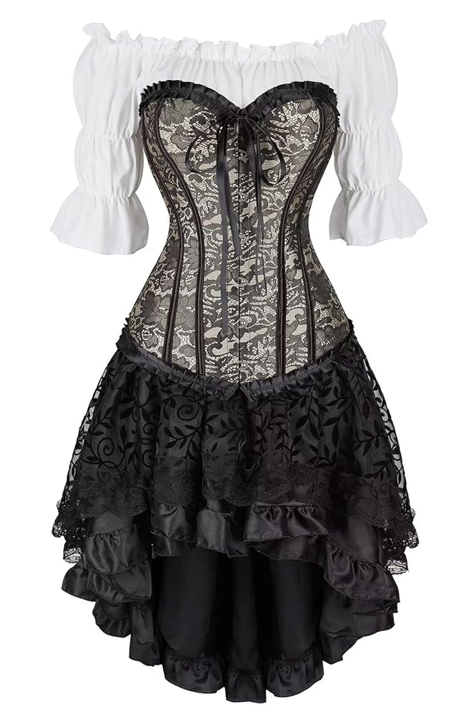 Amazon.com: Jutrisujo Corset Dress Bustier with Tutu Tulle